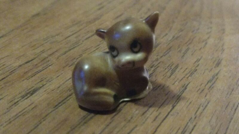 Vintage Josef Originals baby cow calf lying down ceramic miniature ...