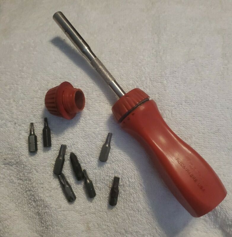 SnapOn SSDMR4BRE Dale Earnhardt Ratcheting Screwdriver, Red Hard