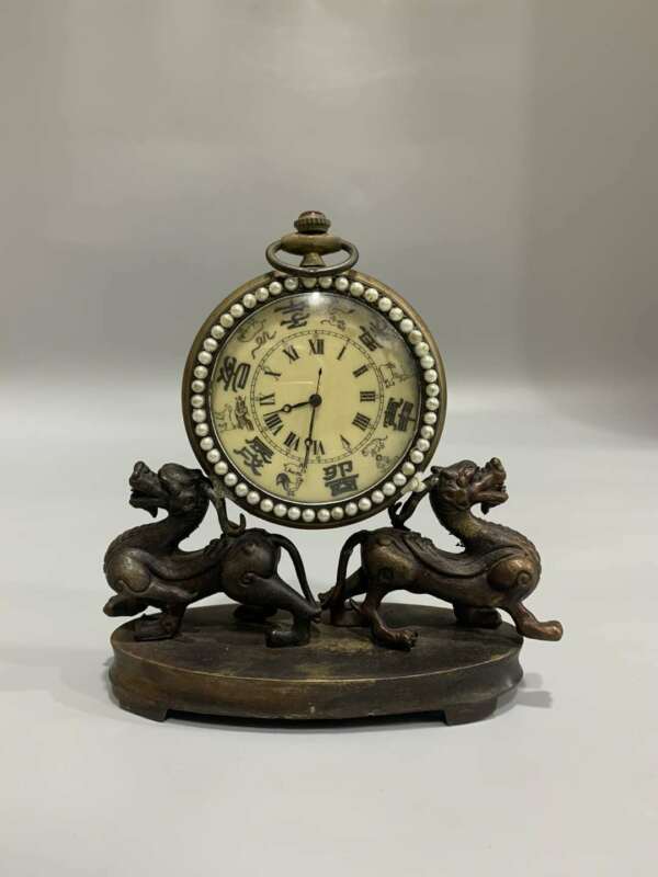 Collectible Exquisite Brass Handmade Mechanical Clocks 60198 Antique