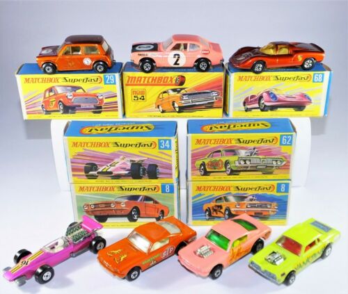 Matchbox Superfast Diecast Cars No 30 8 29 54 68 62 Original Box ...