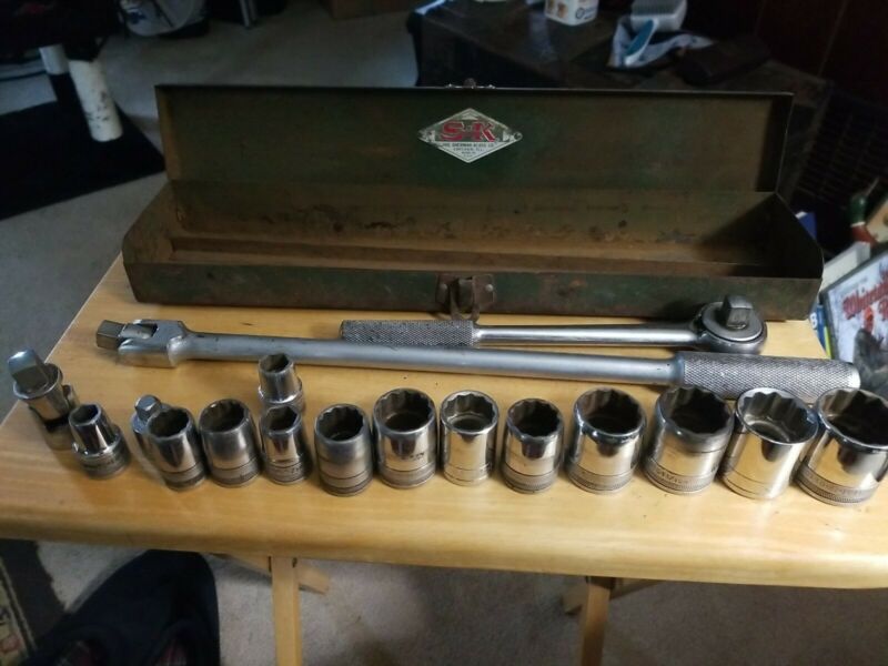 S&k Large Socket Set Breaker Bar 18 pieces Antique Price Guide
