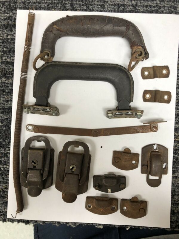 Vintage Kennedy Machinist Tool Box Parts Handle Latch Spring Hinge