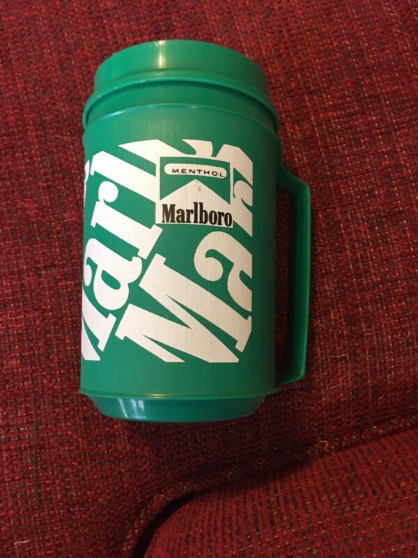 Marlboro Menthol Green Aladdin Coffee Mug With Lid, Vintage Advertising