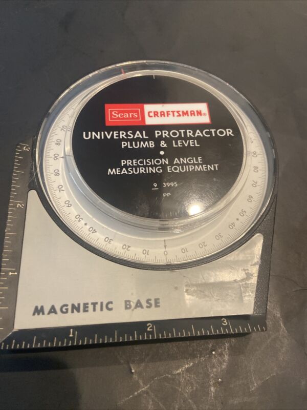Vintage Sears/Craftsman Universal Protractor PLUMB & LEVEL 3995