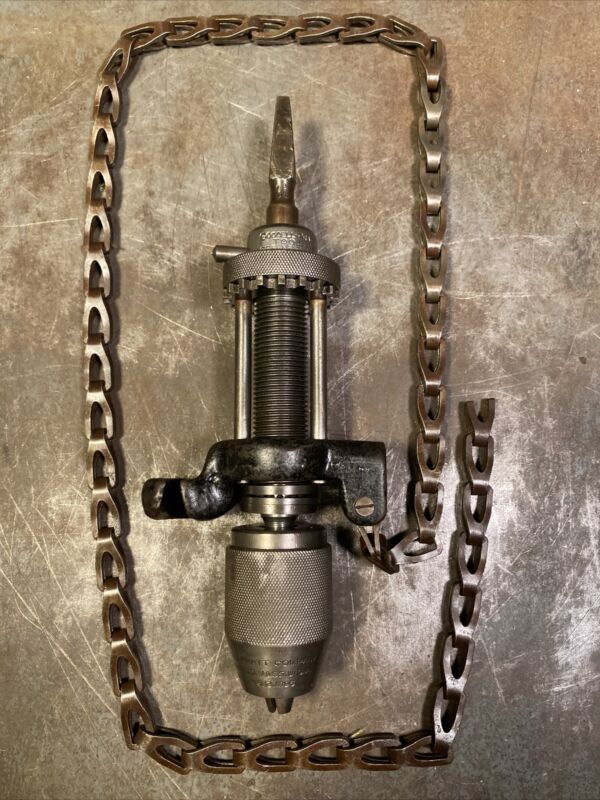 Antique Goodell Pratt Tool Smiths Bit Brace Chain Drill Jig Boring Tool
