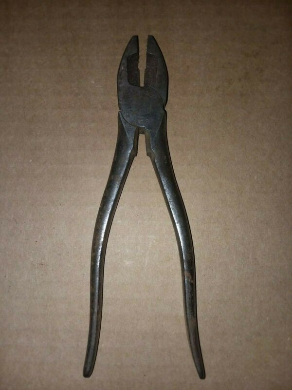 Vintage SnapOn Tools Vacuum Grip No. 57 R Lineman Pliers 7" Antique
