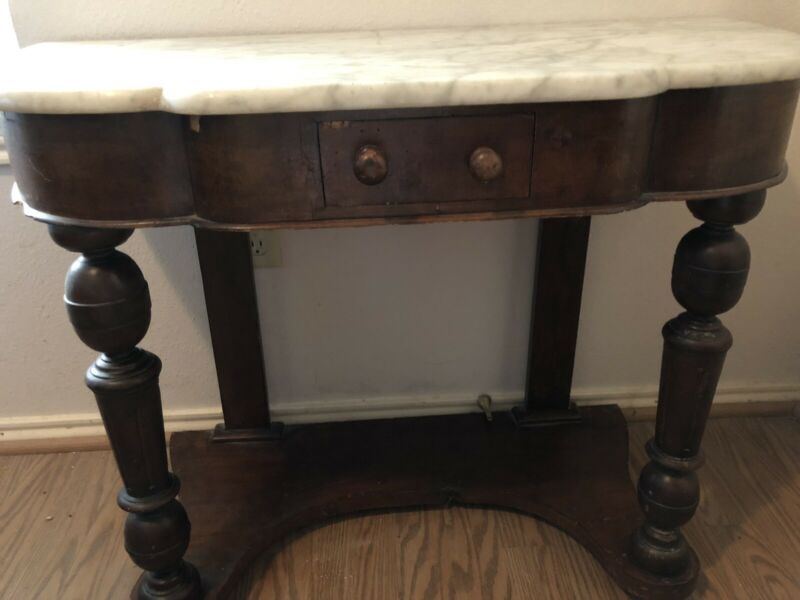 Antique Marble Top Entry TableAs is Antique Price Guide Details Page