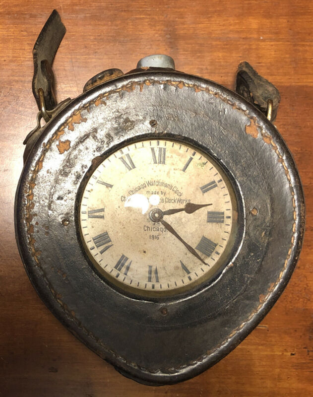 Antique Chicago Watchmanâ€™s Clock 1916 Chicago Watchmanâ€™s Clockworks