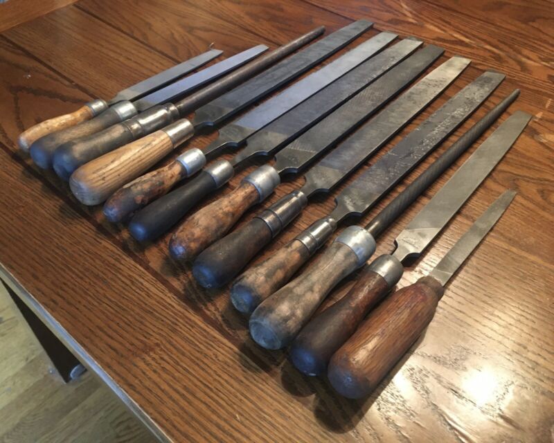 OLD USED VINTAGE TOOLS METAL FILES BLACKSMITH NICHOLSON RIFLING