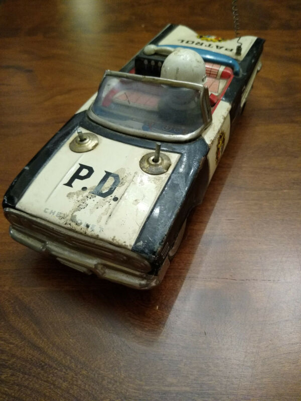 vintage metal police car