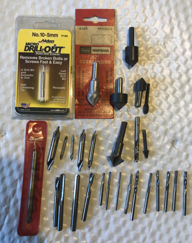 Machinist Tool Lot End Mills Countersinks Drill Bits Lathe Keo