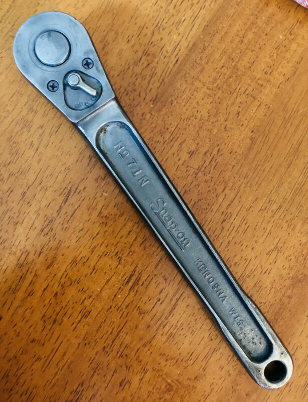 Vintage Snap On Tools Ratchet 1/2 Drive no 71N RARE 1940s Antique