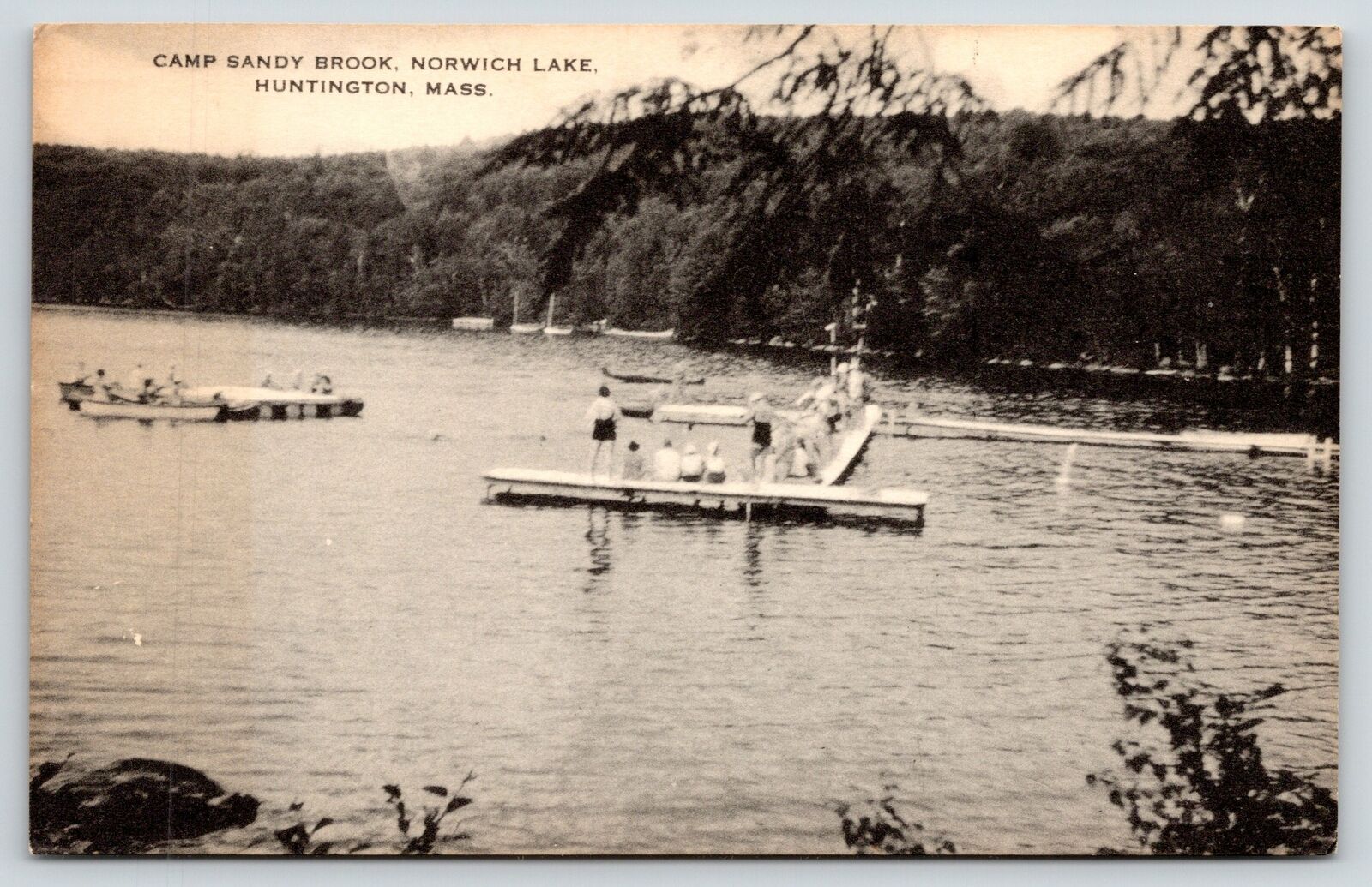 Huntington MACamp Sandy BrookGirls Swim & Boat Lake Norwich1950s