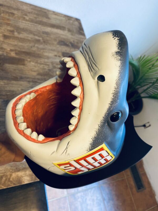stuffed shark head wall decor