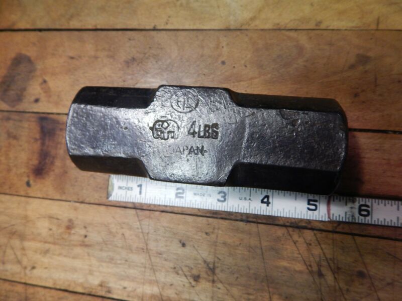 vintage JAPAN sledge hammer head 4lb ELEPHANT logo blacksmith tool