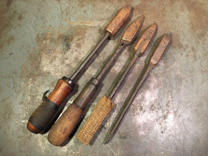 Antique Soldering Irons For Blacksmithing Or Plumbing Copper Heads