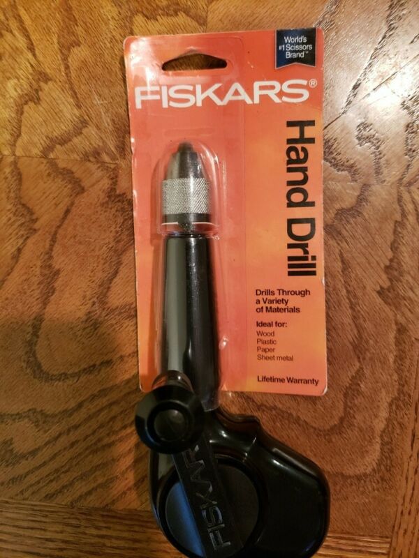 Fiskars Black Hand Screw Bit Driver Drill Manual Rotary Crank Tool USA