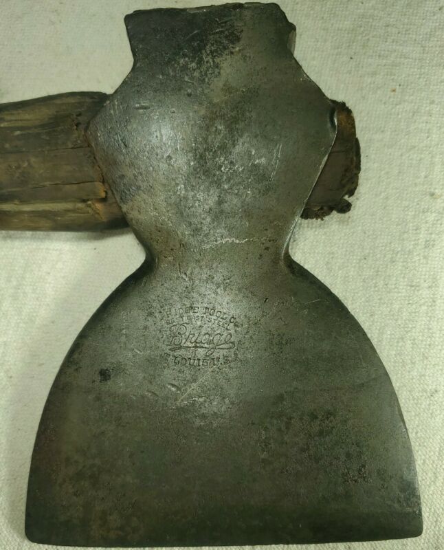 Vintage EMBOSSED Bridge Tool Co. Carpenters Axe, St. Louis, USA Signed