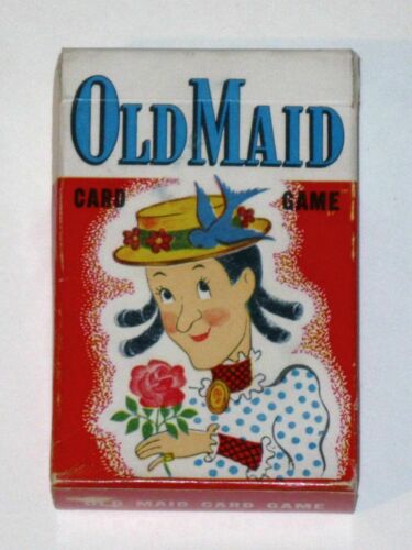 Vintage 1940s 1950s Whitman Old Maid Card Game 3009 Complete Deck Original Box Antique