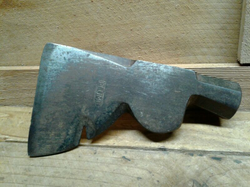 Vintage PLUMB Roofing Hatchet Axe Octagon Head Hammer Nail Puller