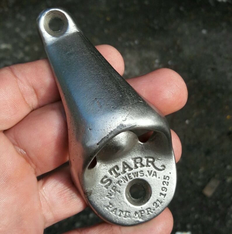 Antique Vintage Bottle Opener Man Cave Starr Patina Soda Beer long neck