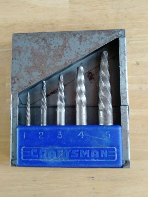 Vintage CRAFTSMAN Screw Extractor Set 5 Bits 15 Including Original