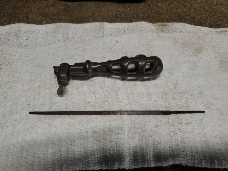 Vintage Cast Iron File Handle With File (Nicholson) Antique Price