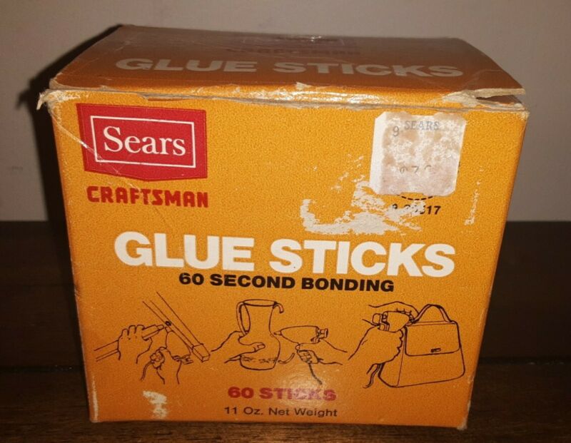 Vintage Sears Craftsman Glue Sticks 60 Second Bonding wood tile plastic ...