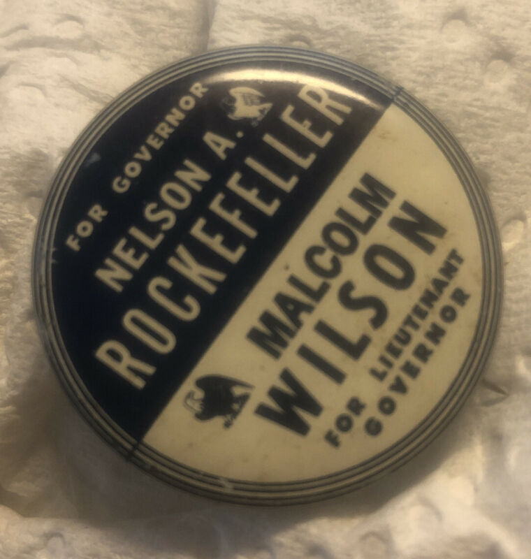 RARE Nelson Rockefeller For Governor..Malcolm Wilson Lt Governor New