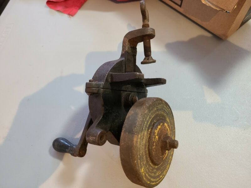 Vintage Hand Crank Bench Grinder 4 In. Wheel Antique Price Guide