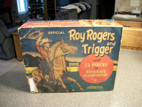 VINTAGE MARX ROY ROGERS AND TRIGGER ORIGINAL BOX FOR DISPLAY ONLY ...