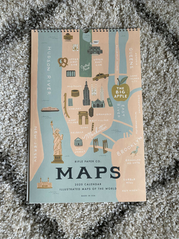Rifle Paper Co 2020 Calendar Maps Travel art print wall prints for