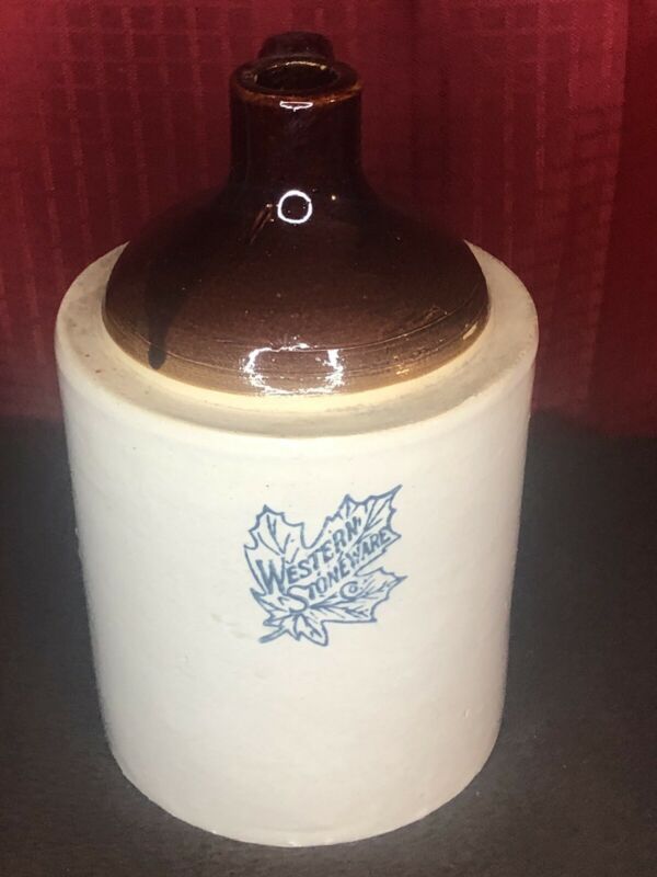 Western Stoneware Pottery MOONSHINE Crock 1/2 Gallon Jug! Good