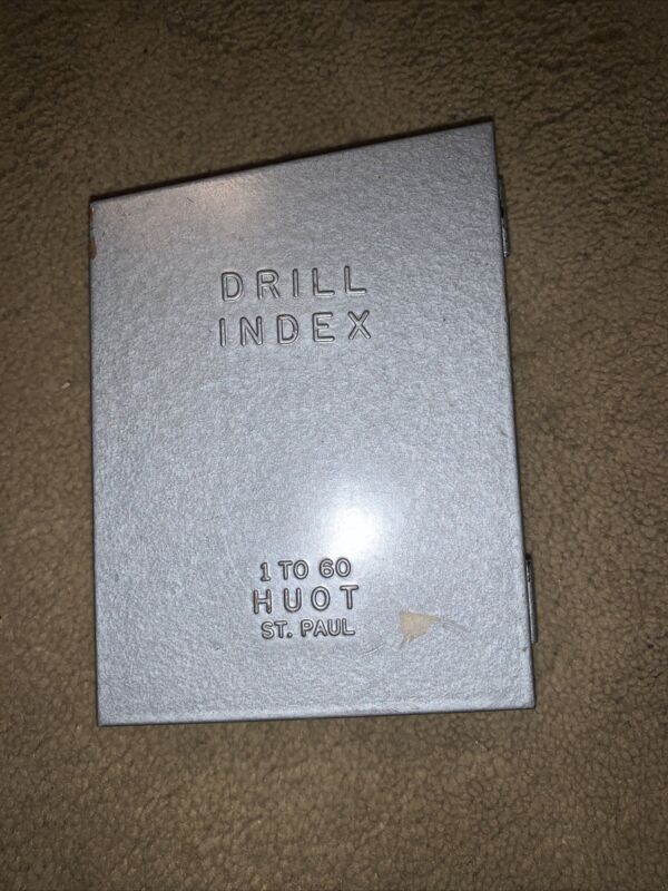 Vintage 60 PC Huot St.Paul Drill Index Full Set In Original Box. Antique Price Guide Details Page