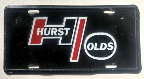 Hurst Olds License Plate Tag Hot Rod Race Team Floor Shifter Oldsmobile ...