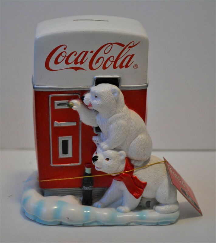 Coca Cola Polar Bear and Vending Machine piggy bank Antique Price