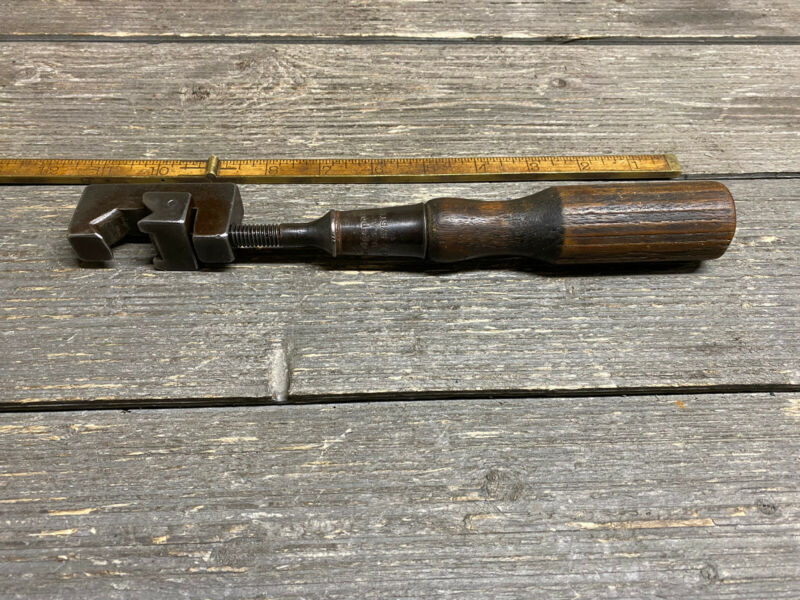 Vintage Bridgeport Bell System Wooden Handle Adjustable Wrench Crimper