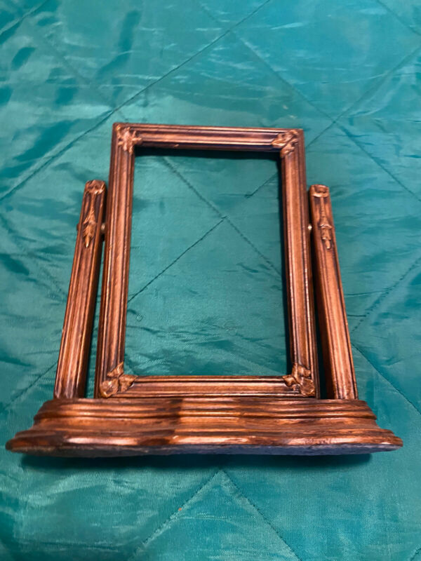 Antique Vintage Wooden Standing Swivel / Tilt Frame for 5x7 No Glass