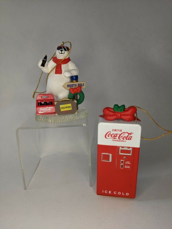 Coca Cola Polar Bear Collection Ornaments, Lot Of 2 Antique Price