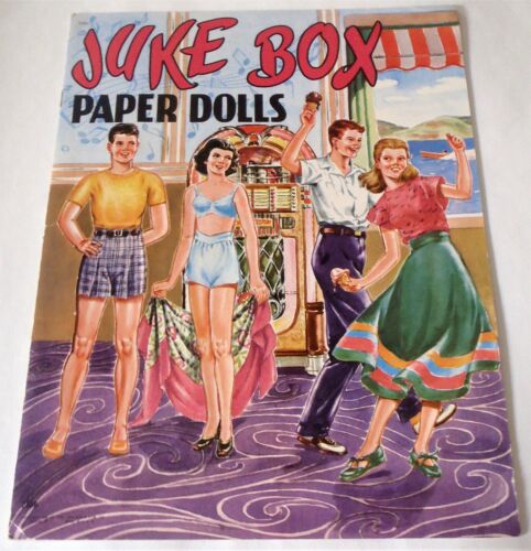 Juke Box Paper Dolls Vintage Saalfield 1948 Uncut Unused Storage Wear ...