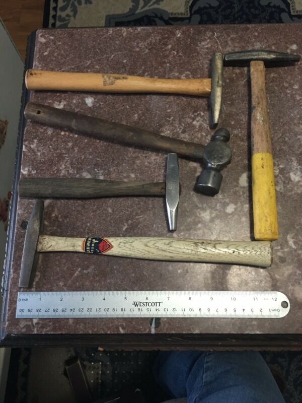 1 Small ball peen and 4 tack upholstery hammers Antique Price Guide
