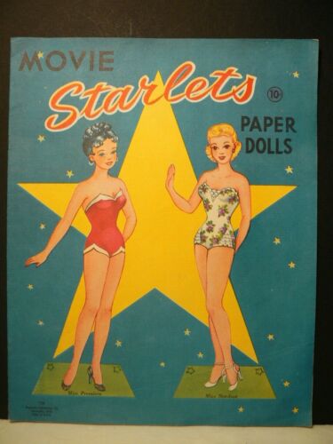 Paper Dolls, â€œMovie Starletsâ€ 1940â€™s, Uncut, Soft Cover, 4 Pages ...