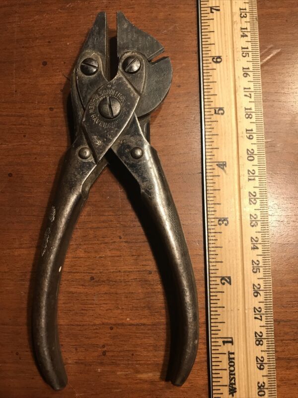 Vintage Bernard Schollhorn No. 102 6 1/2" Parallel Jaw Pliers W/Side
