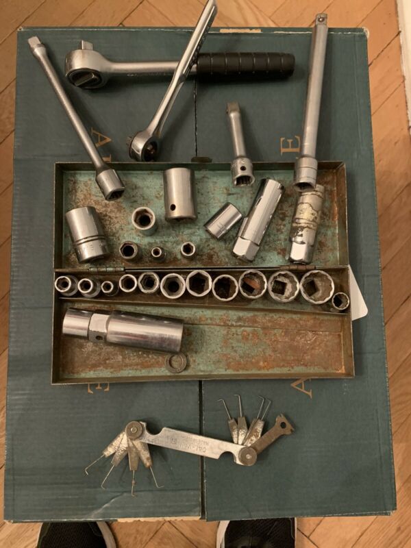 Vintage Ratchet Set With Feelers Gauge And Spark Plug Sockets Antique Price Guide Details Page