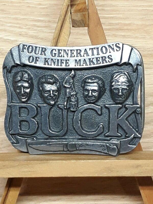 Buck knife Belt buckle Four Generations great condition. -- Antique ...