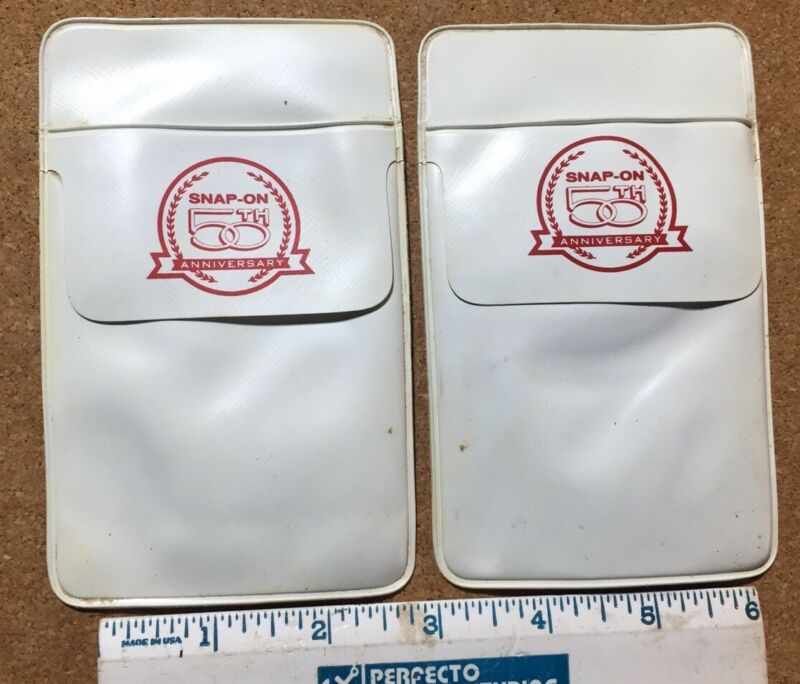 2 Vintage SNAP ON TOOLS 50th Anniversary Pocket Protectors Antique Price Guide Details Page