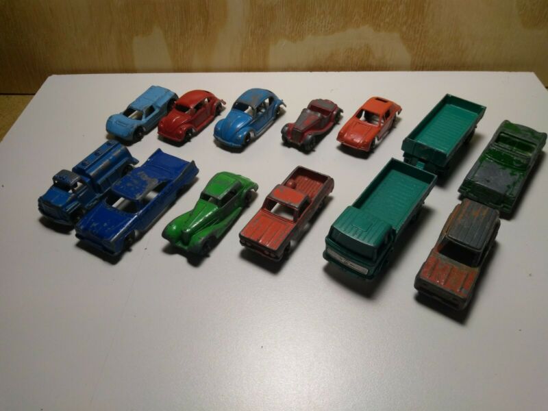 Lot of 12 Vintage Metal Toy Cars, Tootsie Toys, Matchbox, & Others ...