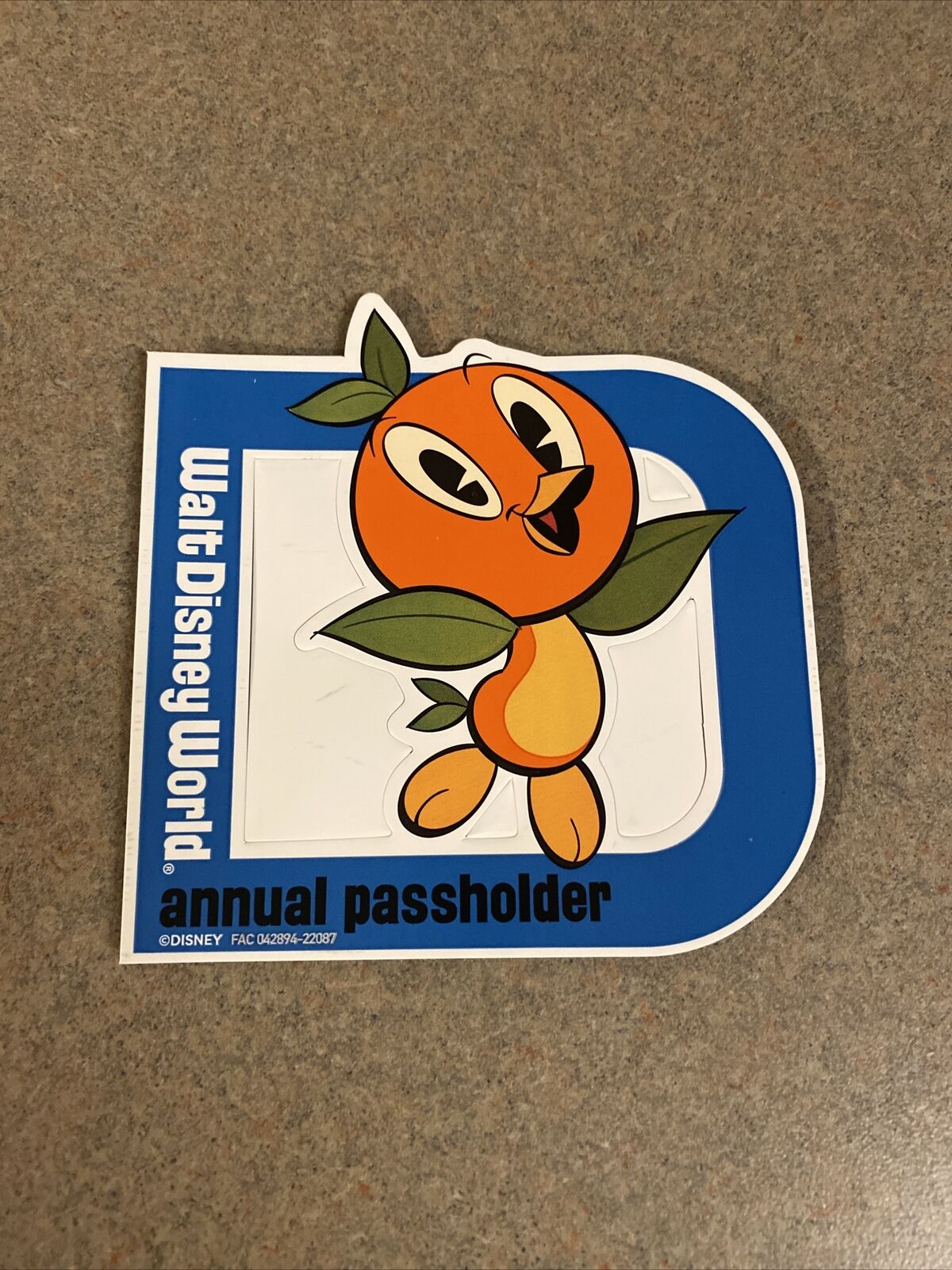 Disney Orange Bird Annual Passholder Magnet