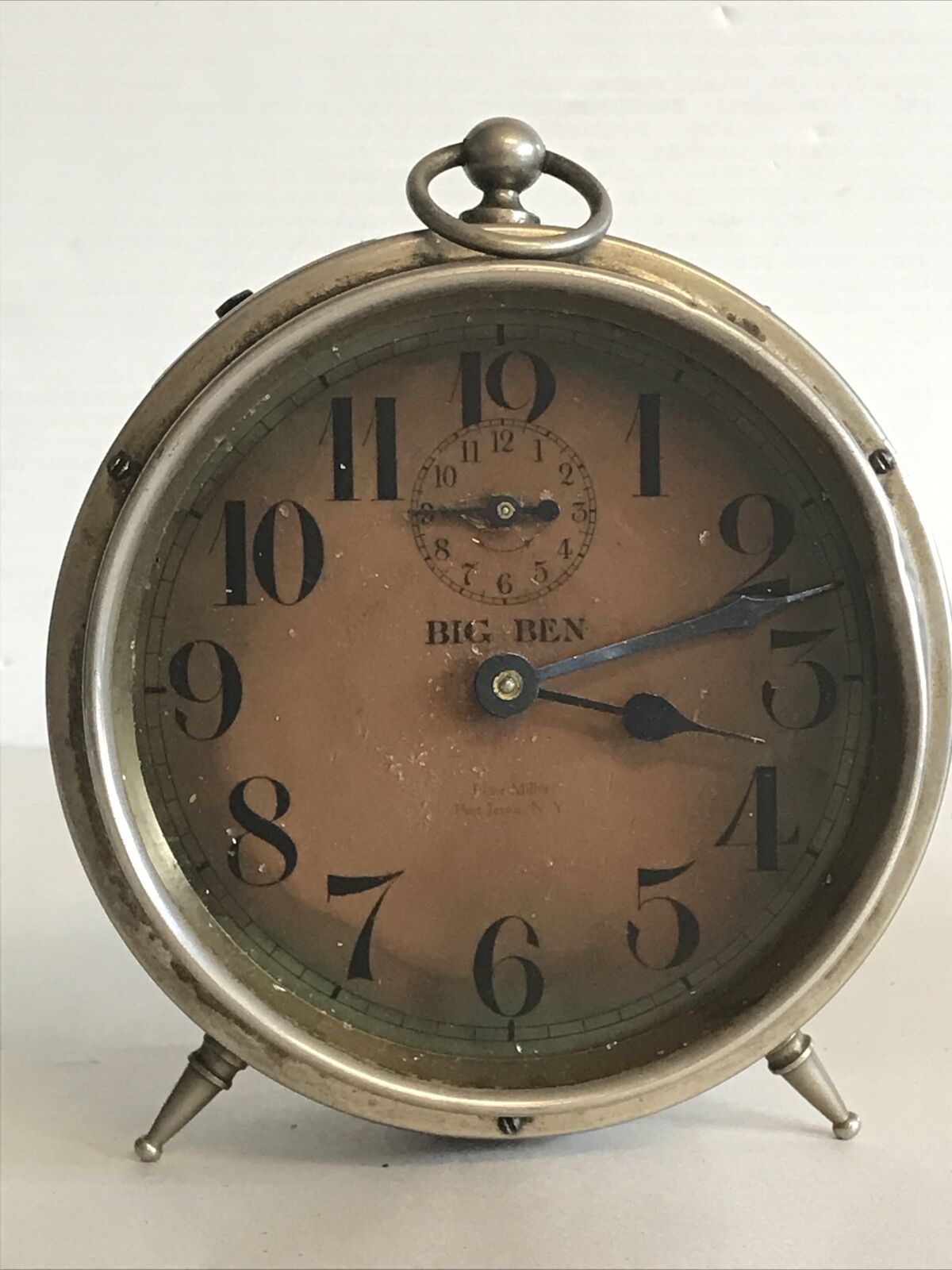 Antique Westclox Big Ben Wind Up Alarm Clock For Parts Or Repair