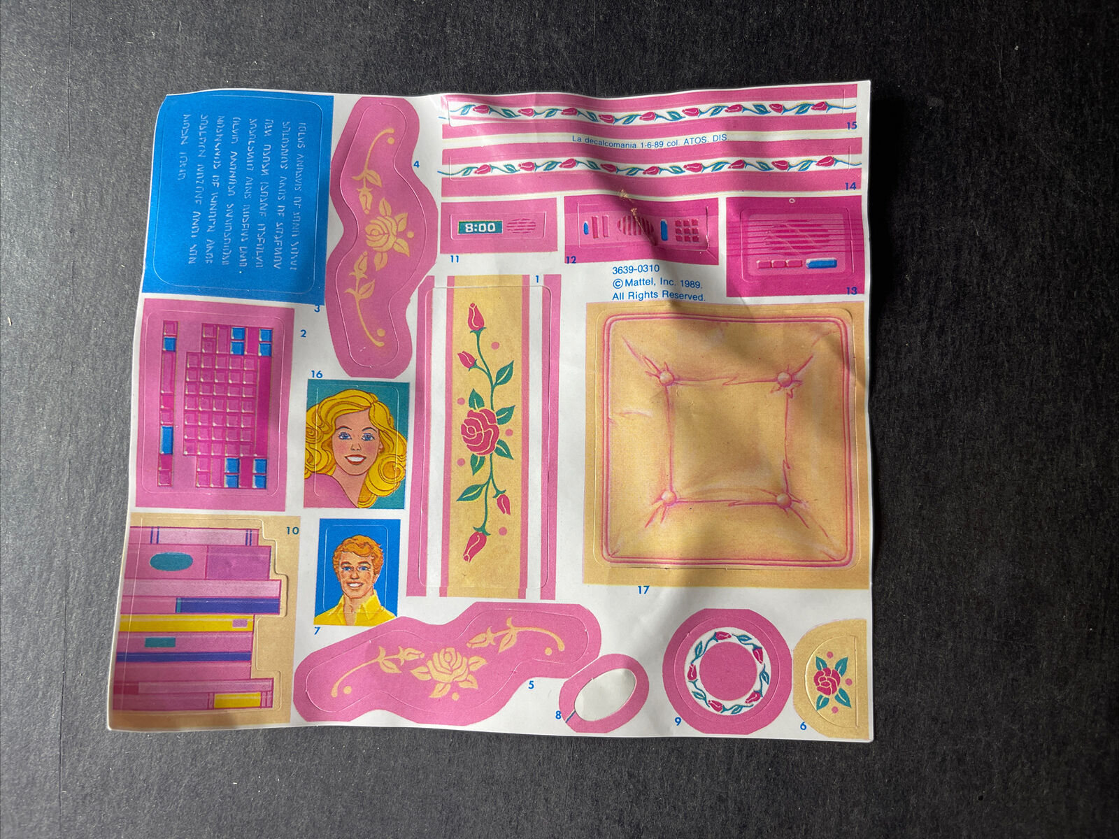 1988 Mattel Barbie Sweet Roses Roll Top Desk Secretary Antique Price